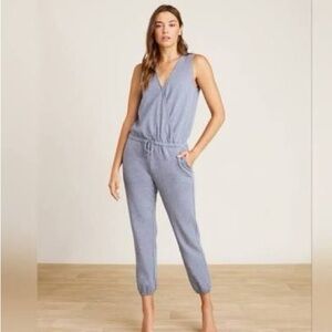 Barefoot Dreams Sleeveless Jumpsuit in Denim, Size Small